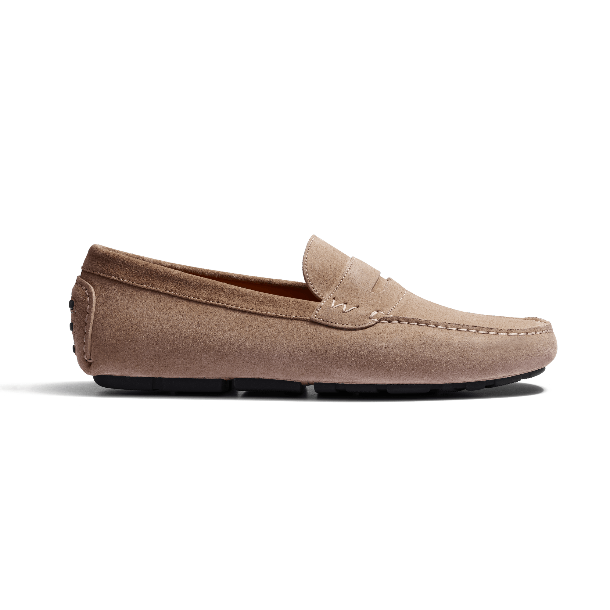 Mocassin de conduite Drive-On [homme cuir veau velours taupe]