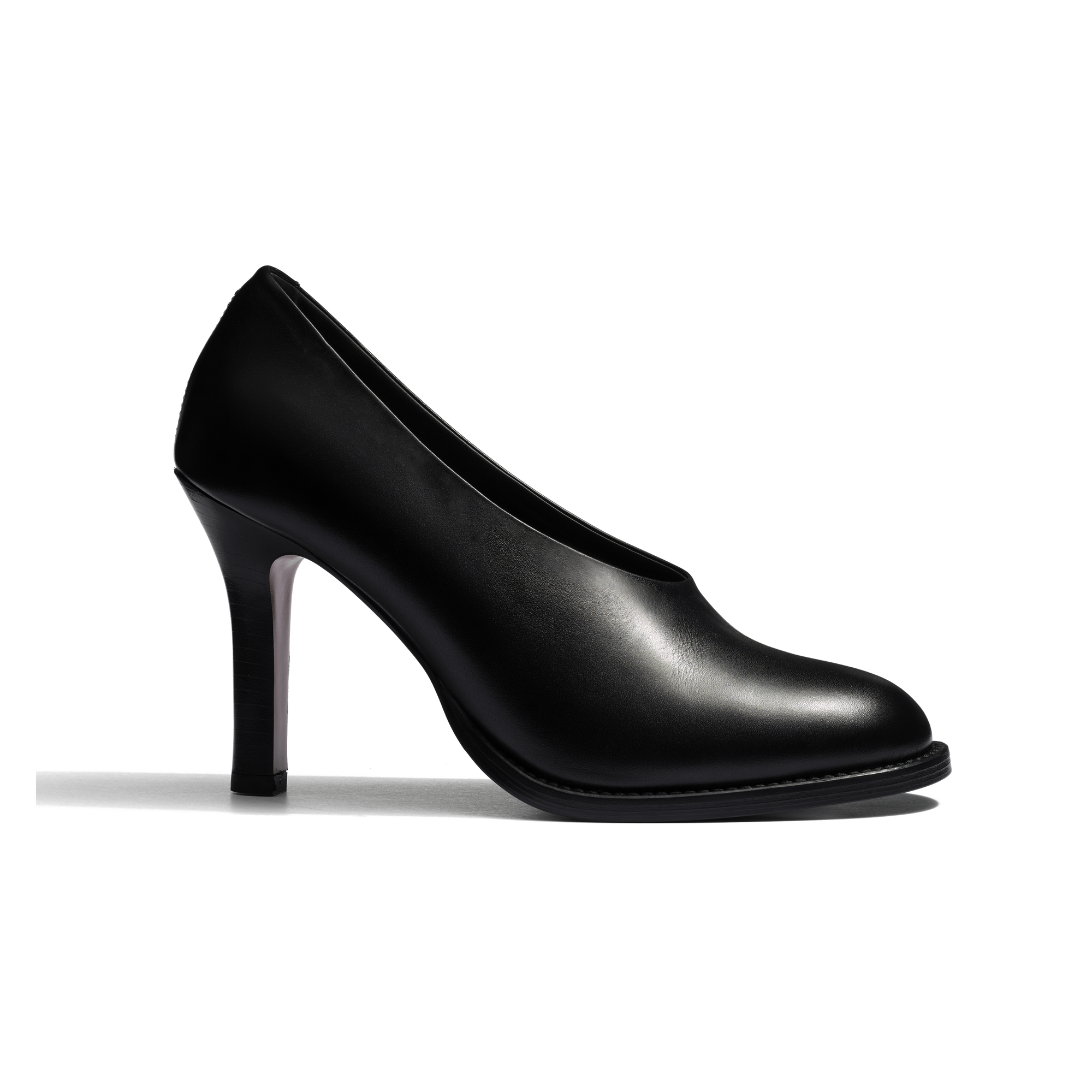 Heel pumps 9,5 cm [Black soft calfskin]