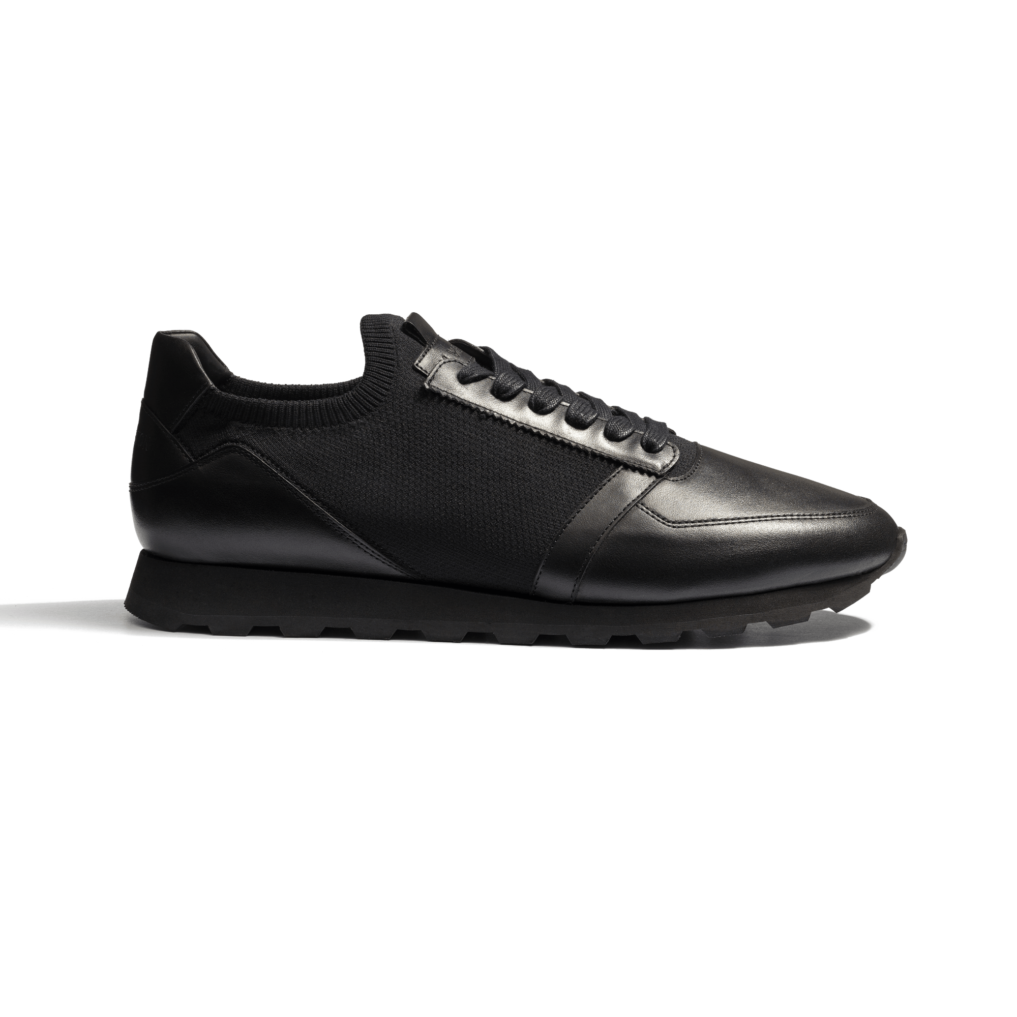 Everyway Sneaker [Men Black knit canvas with black sport calfskin]