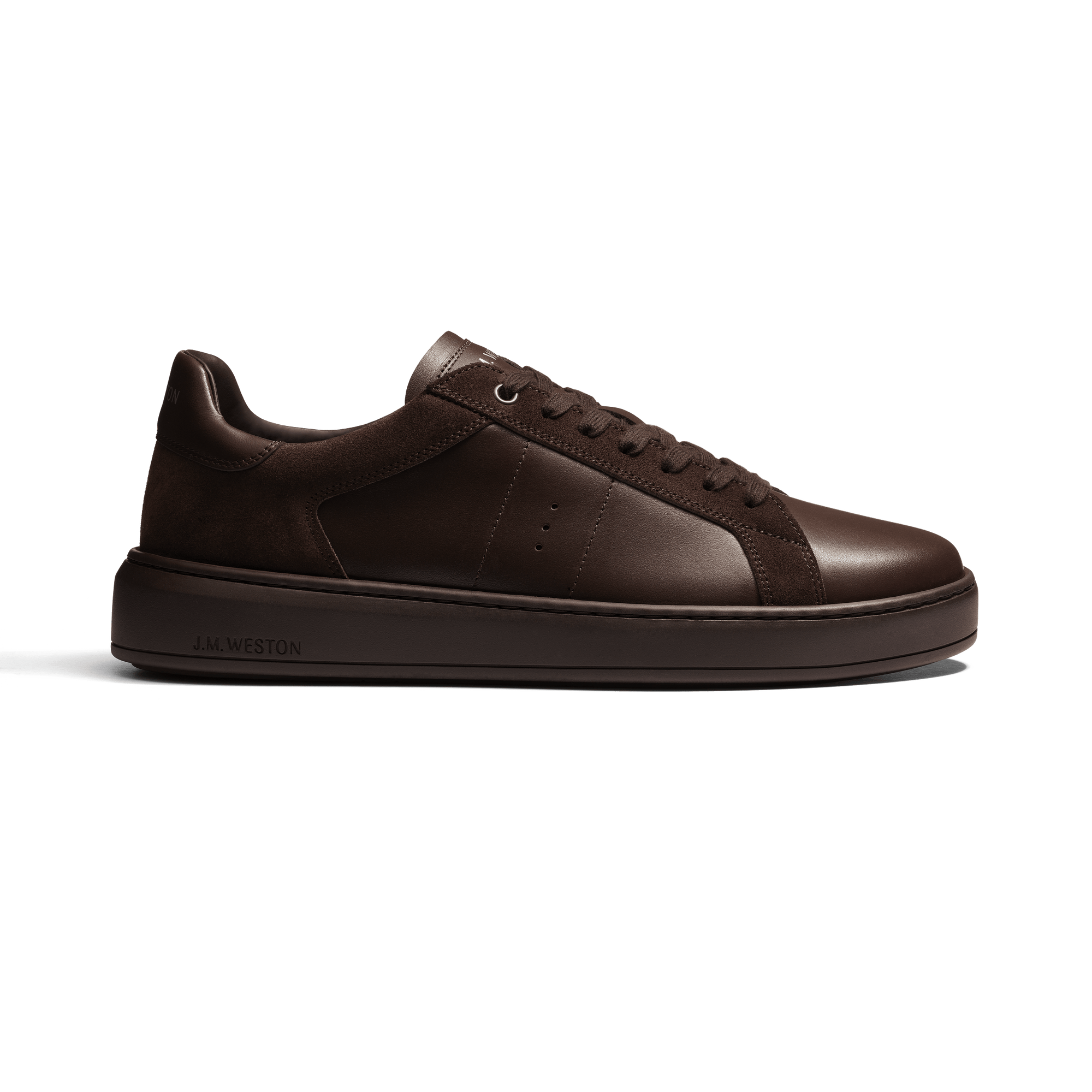 Basket On Time [cuir veau sport marron détails cuir veau velours marron]