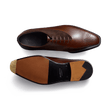 Richelieu Asymétrique Fusain [homme cuir veau nuancé café et veau velours marron]