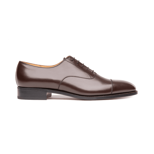 Men's Cap Toe Oxford Shoe Brown Leather – J.M. Weston