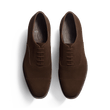 Richelieu bout droit semelle gomme [Homme velours marron]