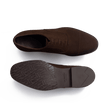Richelieu bout droit semelle gomme [Homme velours marron]