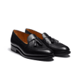 Mocassin à pampilles [homme cuir lisse noir]