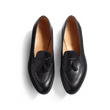 Mocassin à pampilles [homme cuir lisse noir]