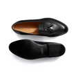 Mocassin à pampilles [homme cuir lisse noir]
