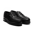 Richelieu bateau Escoublac [Homme cuir lisse noir]