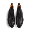 Derby montant Léonard  [Homme cuir lisse noir]