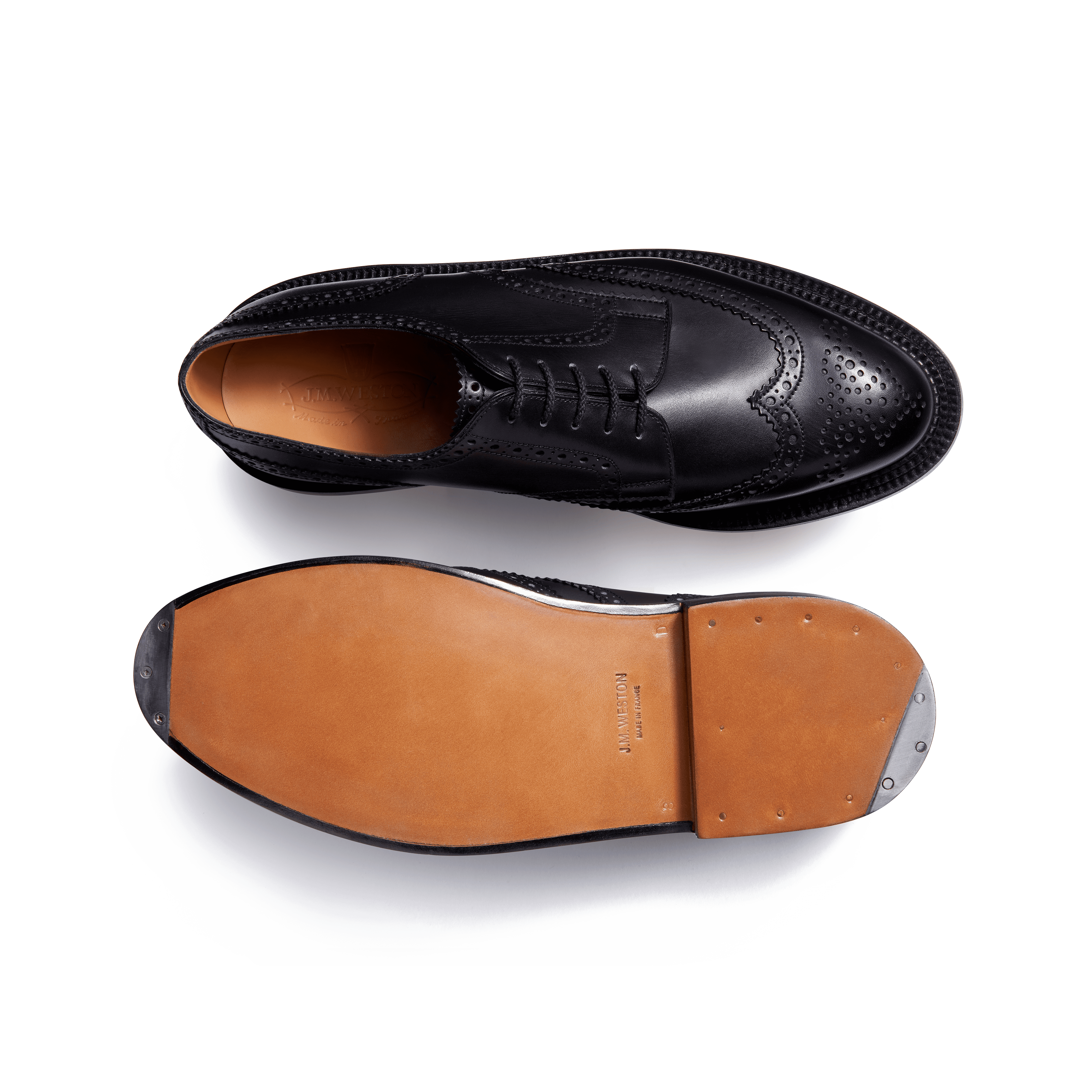Men's Black Leather Triple Sole Derby | J.M. Weston Men's Black Leather Triple Sole Derby | J.M. Weston
