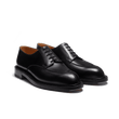 Derby demi-chasse [homme cuir lisse noir]