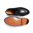 Derby demi-chasse [homme cuir lisse noir]