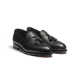 Mocassin Menton à Pampilles [homme cuir lisse noir]