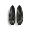Mocassin Menton à Pampilles [homme cuir lisse noir]