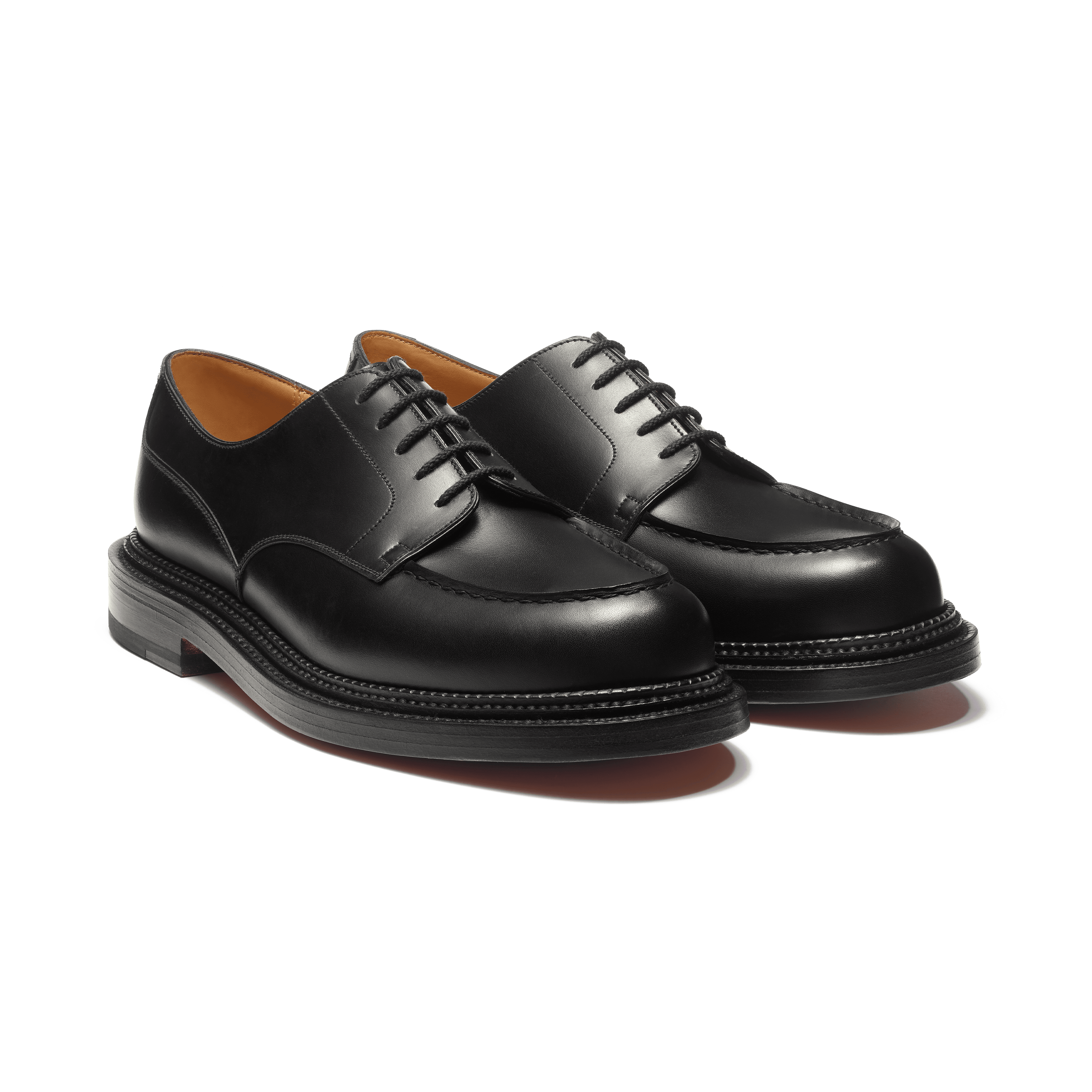 Men's Black Leather Triple Sole Golf Derby | J.M. Weston Men's Black Leather Triple Sole Golf Derby | J.M. Weston
