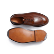 Derby Chasse [homme cuir lisse finition russia marron chene]