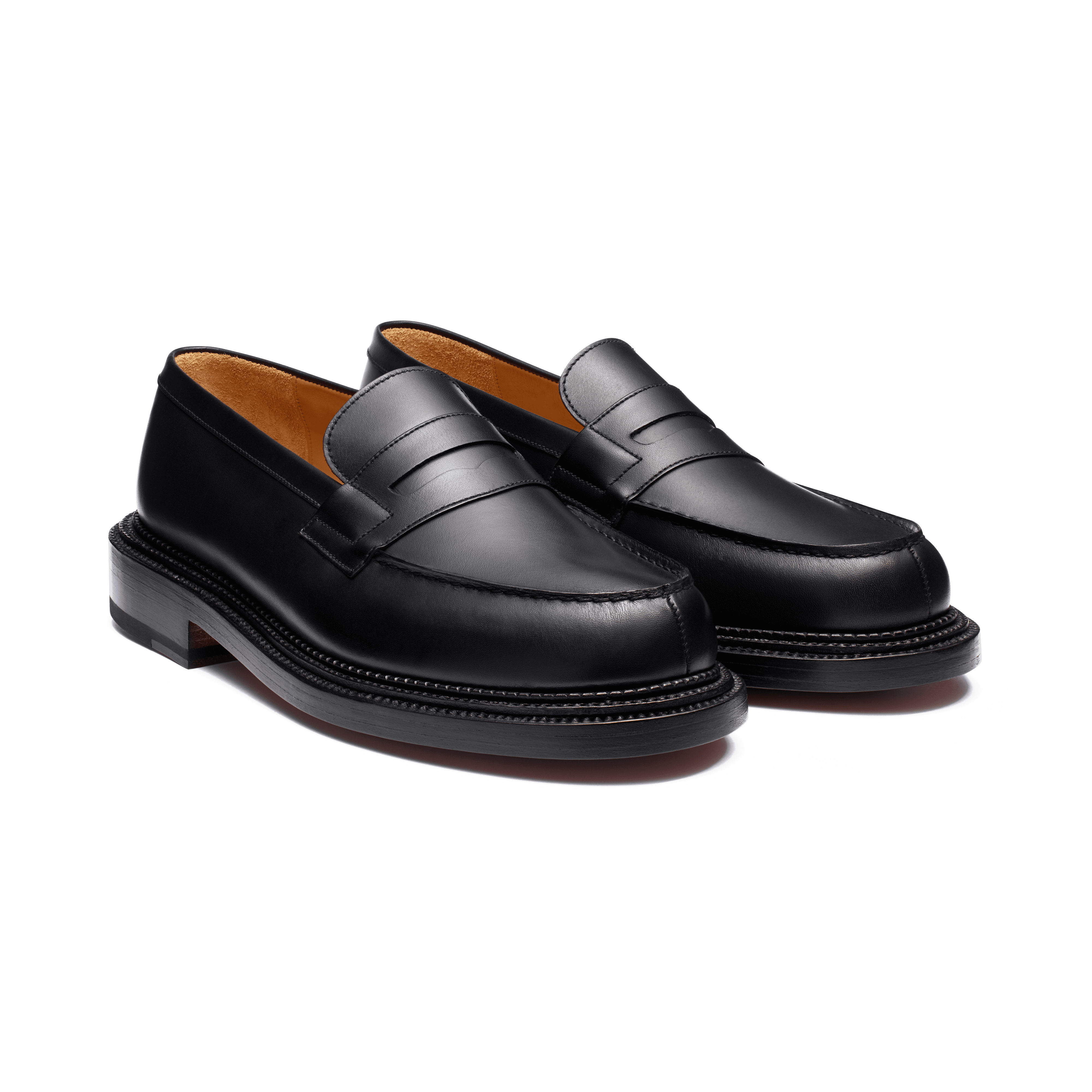 Men's Black Leather Triple Sole 180 Loafer | J.M. Weston Men's Black Leather Triple Sole 180 Loafer | J.M. Weston