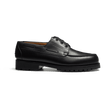 Derby bateau [homme cuir veau lisse noir]