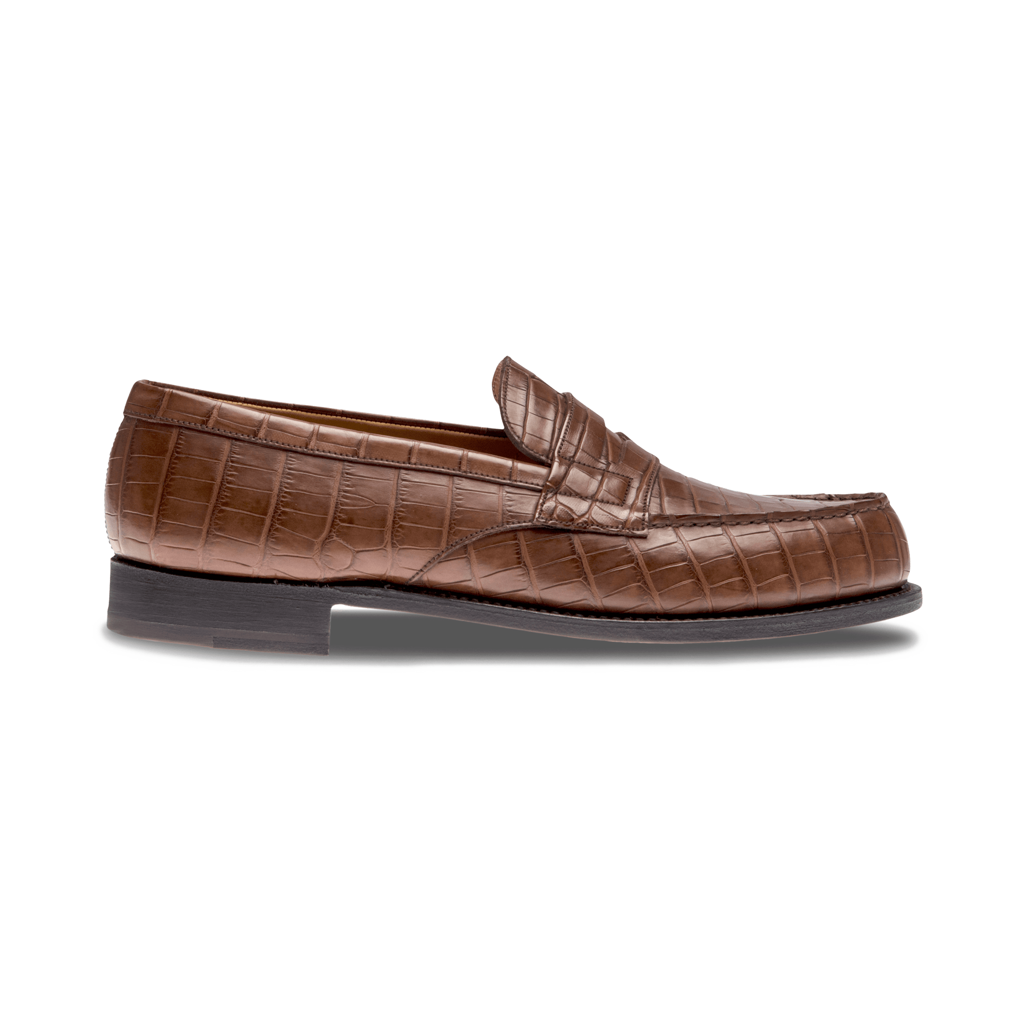180 Loafer[Men Golden brown alligator leather]