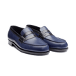 Mocassin 180 [homme cuir lisse noir et bleu océan]