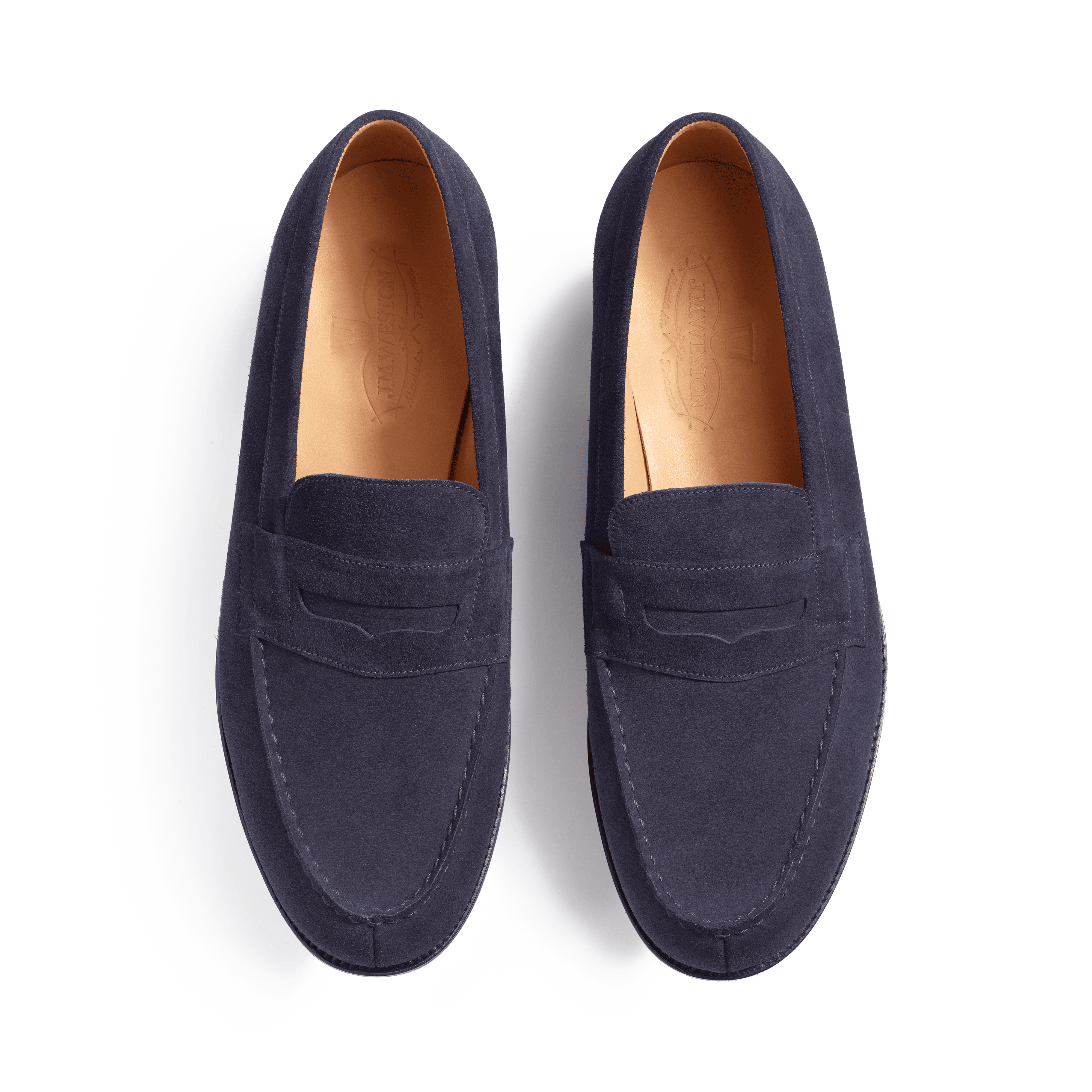 Men's Blue Suede 180 Loafer | J.M. Weston Men's Blue Suede 180 Loafer | J.M. Weston