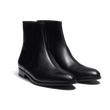 Bottine zippée West [homme cuir lisse noir]