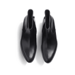 Bottine zippée West [homme cuir lisse noir]
