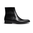 Bottine zippée West [homme cuir lisse noir]