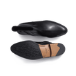 Bottine zippée West [homme cuir lisse noir]