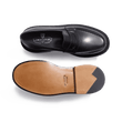 Mocassin 180 Triple semelle [femme cuir lisse noir]