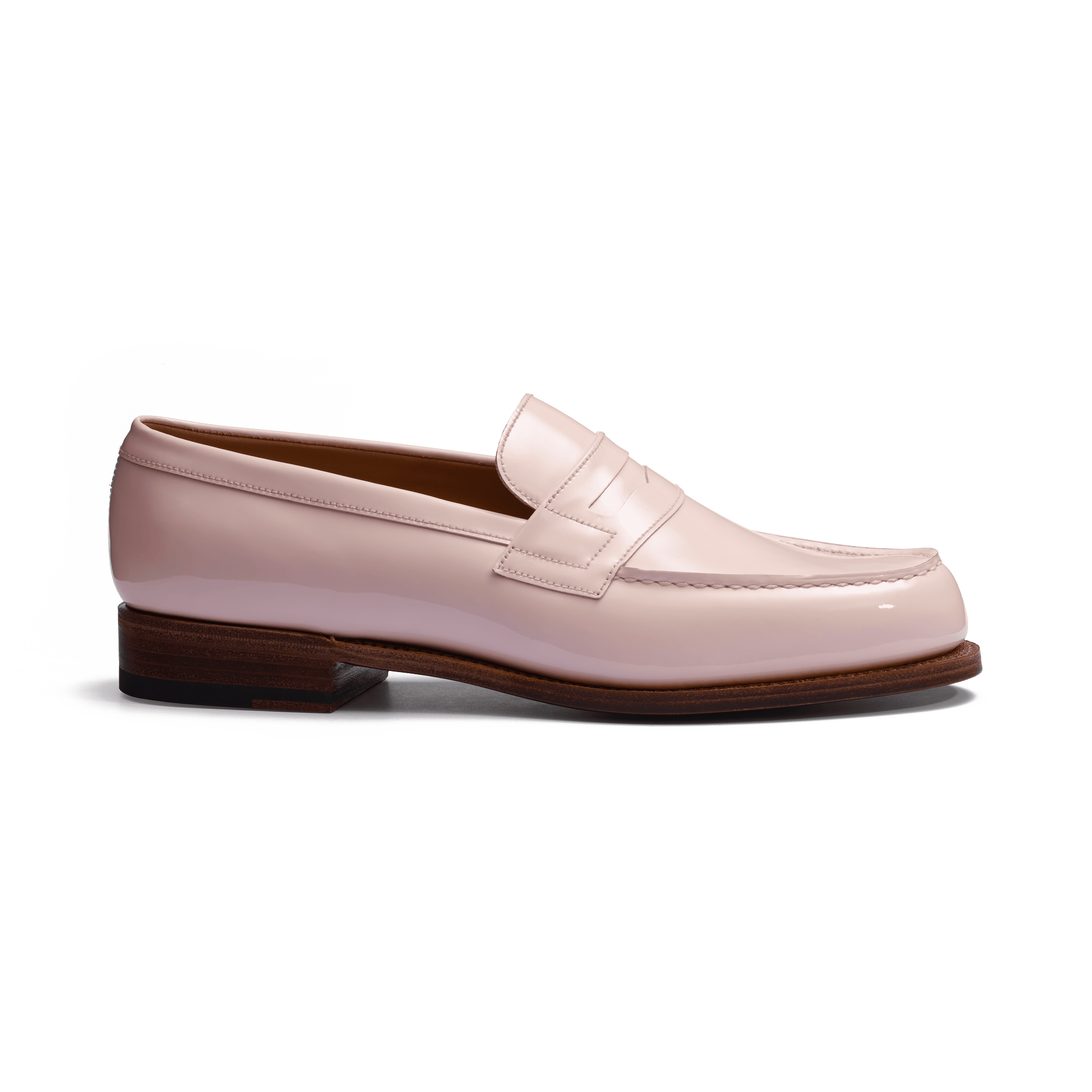 180 Loafer[Women Pink powdered patent calfskin leather]