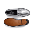 Mocassin 180 [femme cuir grainé argent]