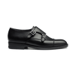 Derby Double boucle [femme cuir lisse noir]