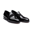 Mocassin smoking [femme cuir vernis noir]
