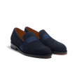 Mocassin smoking [femme cuir veau velours marine]