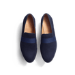 Mocassin smoking [femme cuir veau velours marine]