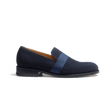 Mocassin smoking [femme cuir veau velours marine]