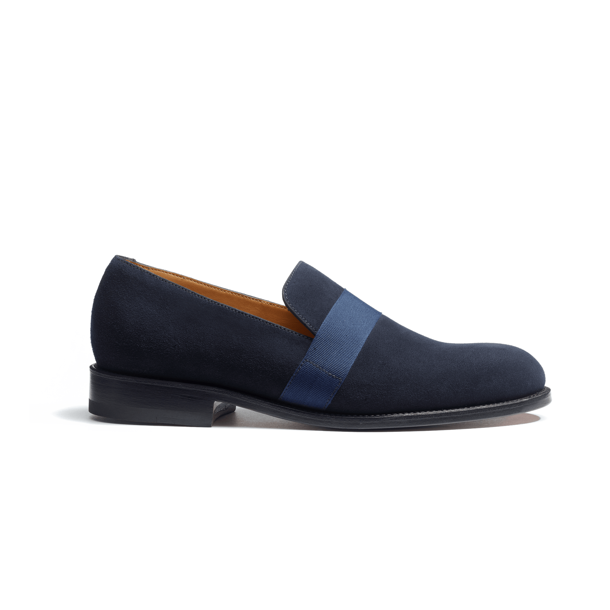 Mocassin smoking [femme cuir veau velours marine]