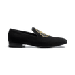 Mocassin Albi avec Blason [homme velours noir]