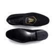 Mocassin Albi avec Blason [homme velours noir]