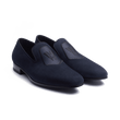 Mocassin Albi avec Blason [homme velours bleu marine]