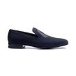 Mocassin Albi avec Blason [homme velours bleu marine]