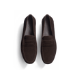 Mocassin de conduite Warning [homme cuir veau velours marron]