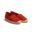 Espadrille Wait and Sea [homme cuir veau velours perforé orange]