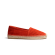 Espadrille Wait and Sea [homme cuir veau velours perforé orange]