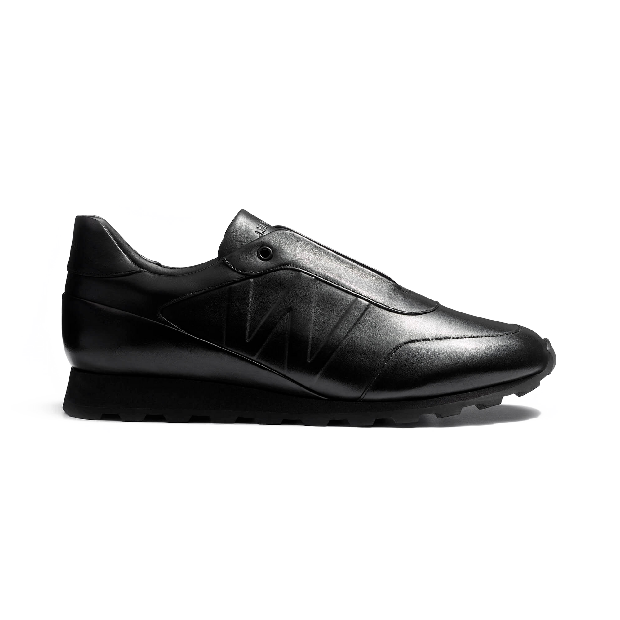 Basket On My Way Racing [cuir lisse sport noir]