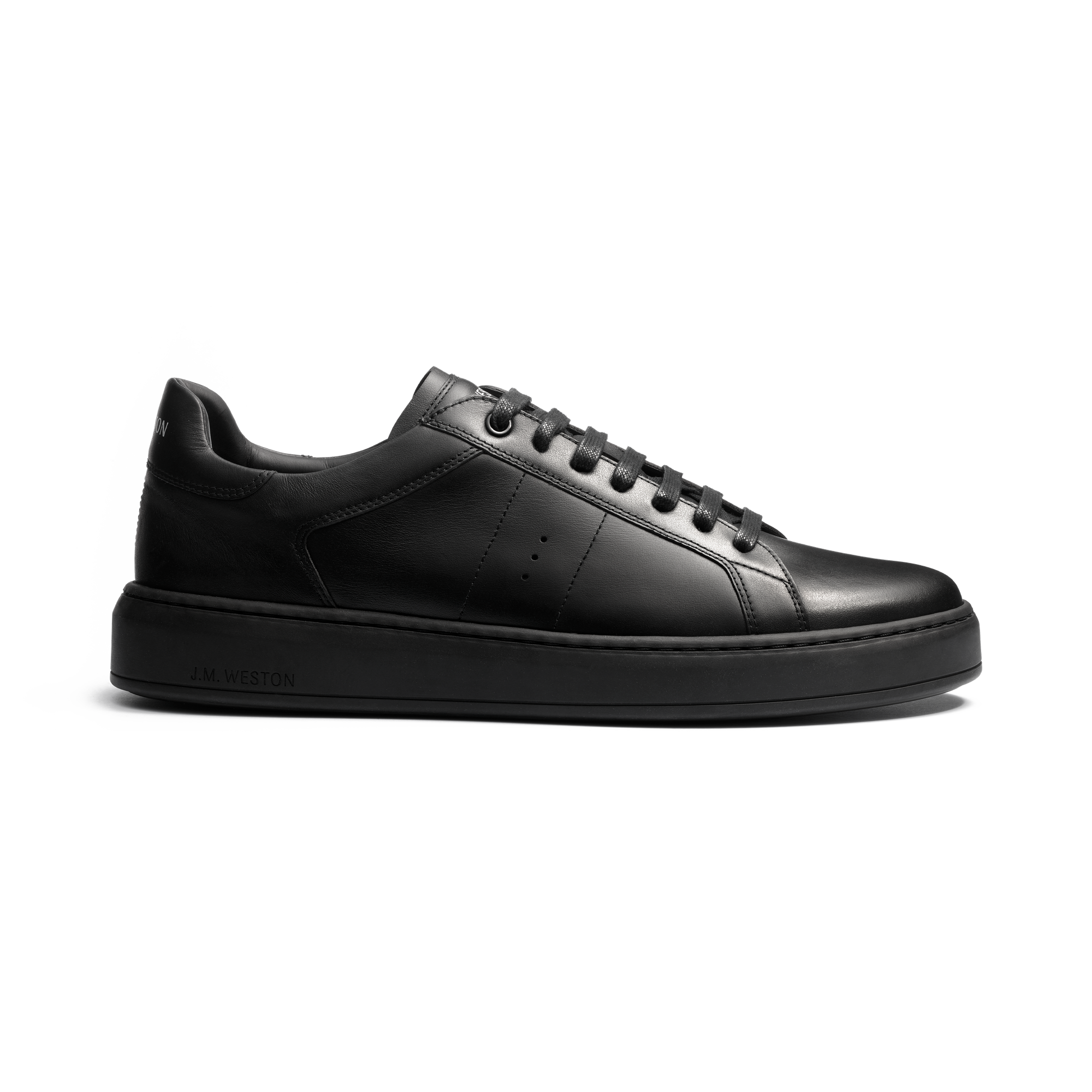 On Time Sneaker[Men & Women Black soft calfskin]