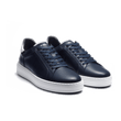 Basket On Time [cuir lisse marine détails blancs]