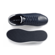 Basket On Time [cuir lisse marine détails blancs]