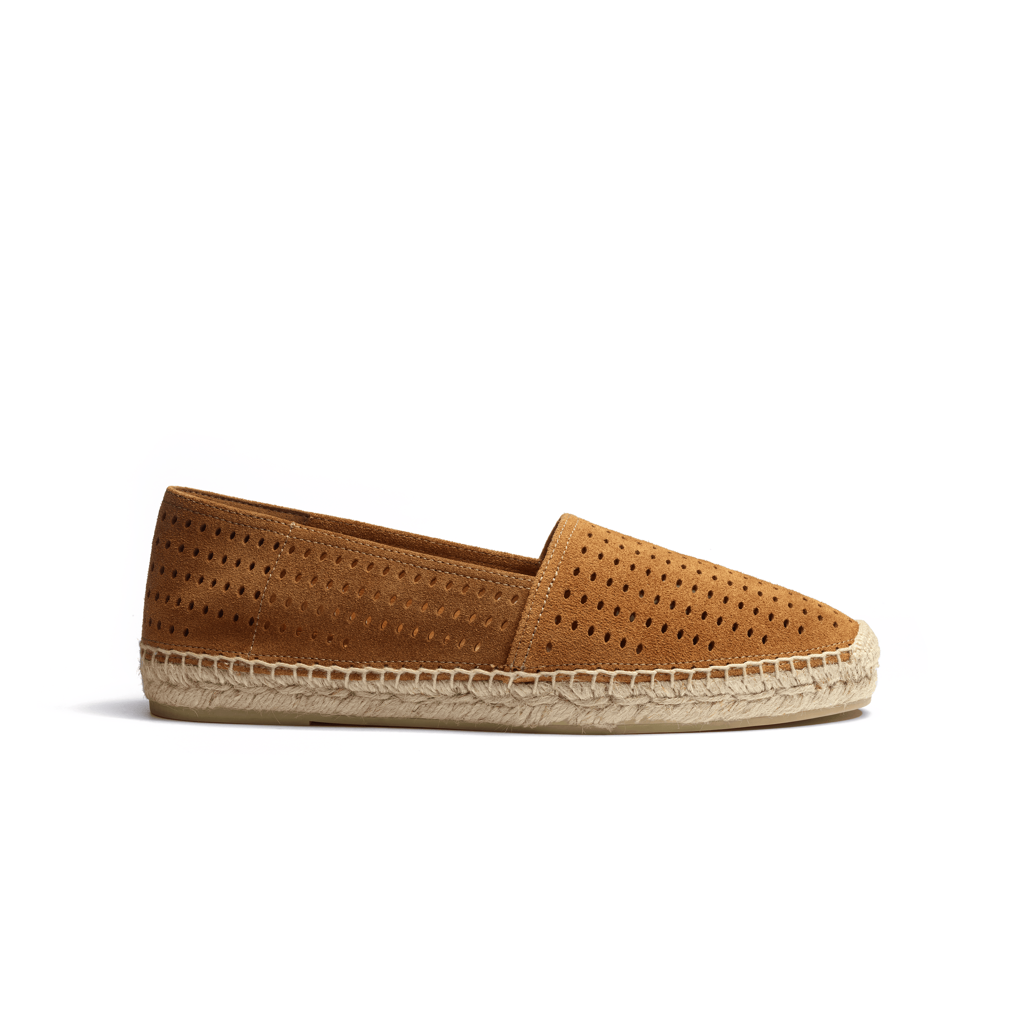 Espadrille Wait and Sea [femme cuir veau velours perforé beachnut]